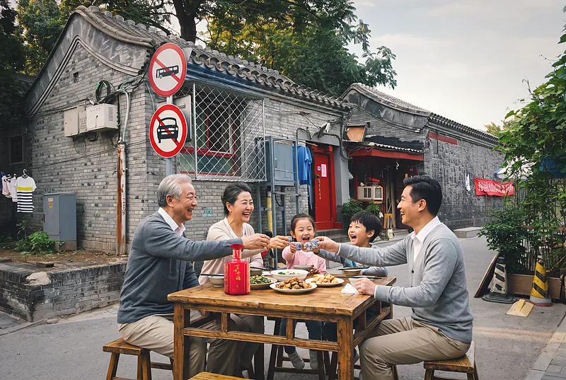 Bainian Qifu · 8 in A Beijing hutong