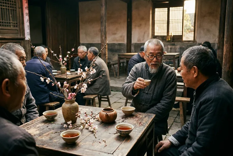 桌上的百年齐福·8红瓷瓶与秋季家宴